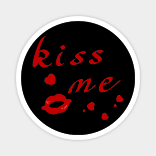 Kiss Me Hearts And Lips Magnet